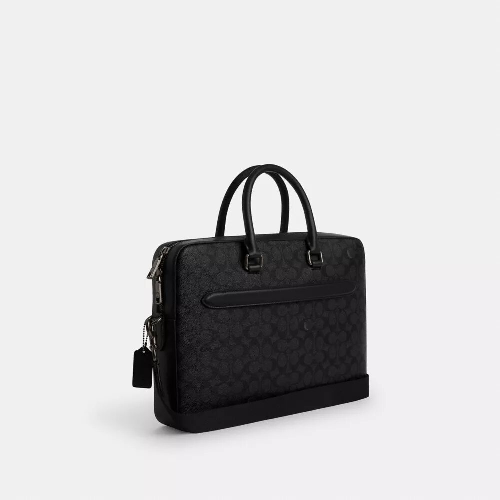 Porte-documents Ethan Slim en Signature Canvas