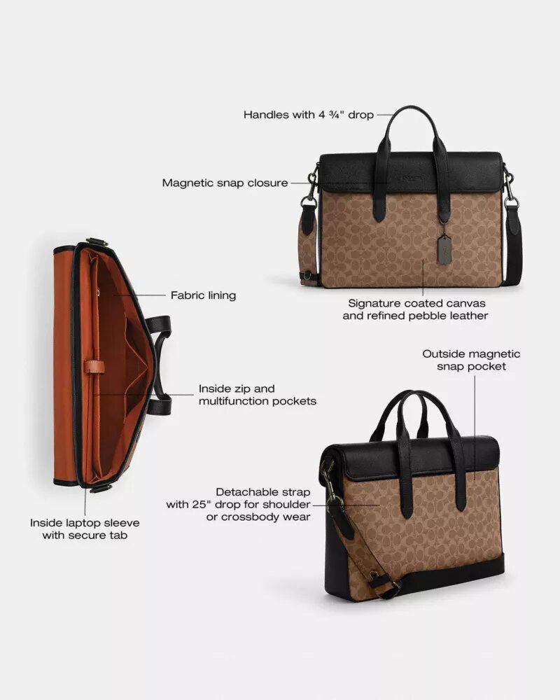 Porte-documents Sullivan en Signature Canvas