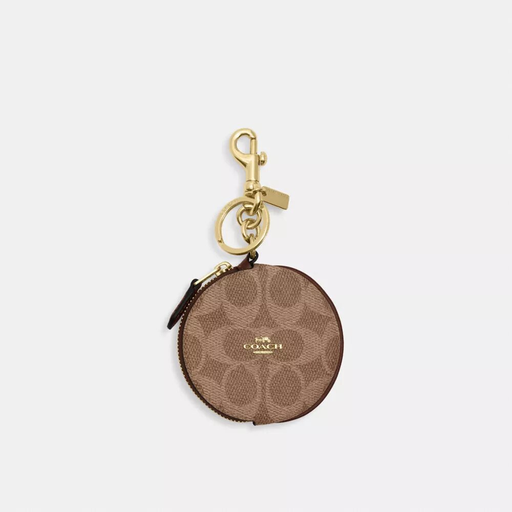 Porte-monnaie circulaire en Signature Canvas