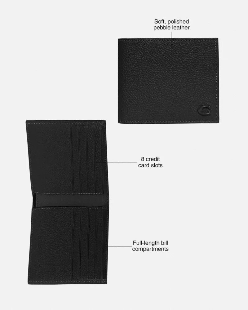 Portefeuille 3 en 1 avec intérieur en Signature Canvas