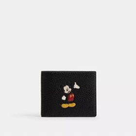 Portefeuille 3-en-1 Disney X Coach en cuir régénératif avec Mickey Mouse