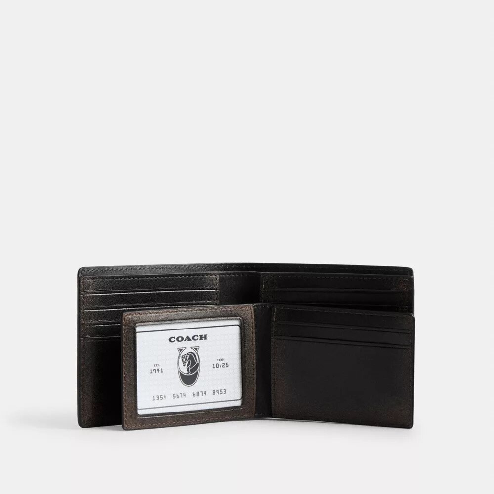 Portefeuille 3 en 1 en cuir vieilli
