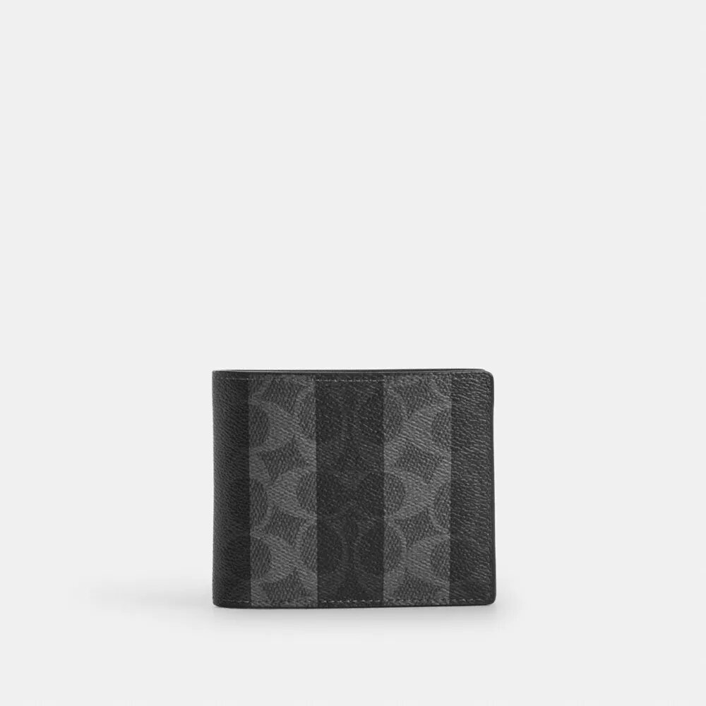 Portefeuille 3-en-1 en Signature Canvas à rayures