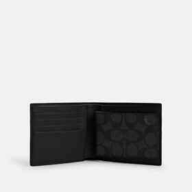 Portefeuille 3-en-1 en Signature Canvas à rayures « Varsity »