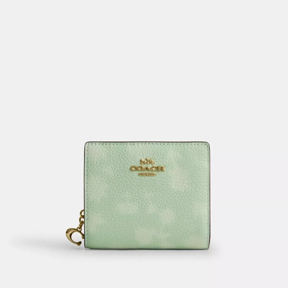 Portefeuille à bouton-pression avec imprimé floral