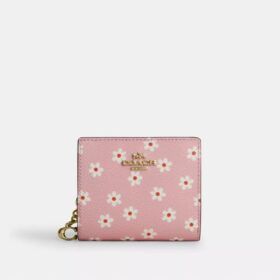 Portefeuille à bouton-pression avec imprimé floral