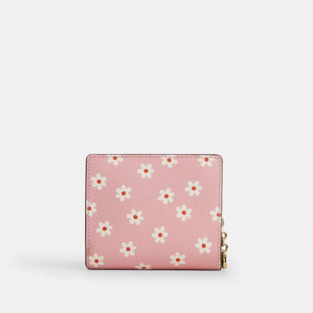 Portefeuille à bouton-pression avec imprimé floral
