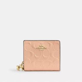 Portefeuille à bouton-pression en cuir emblématique avec Charms