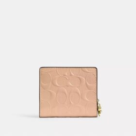 Portefeuille à bouton-pression en cuir emblématique avec Charms