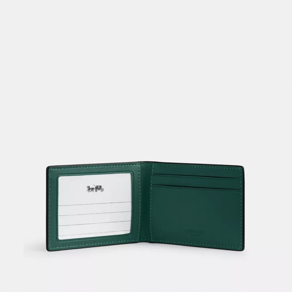 Portefeuille compact en Signature Canvas