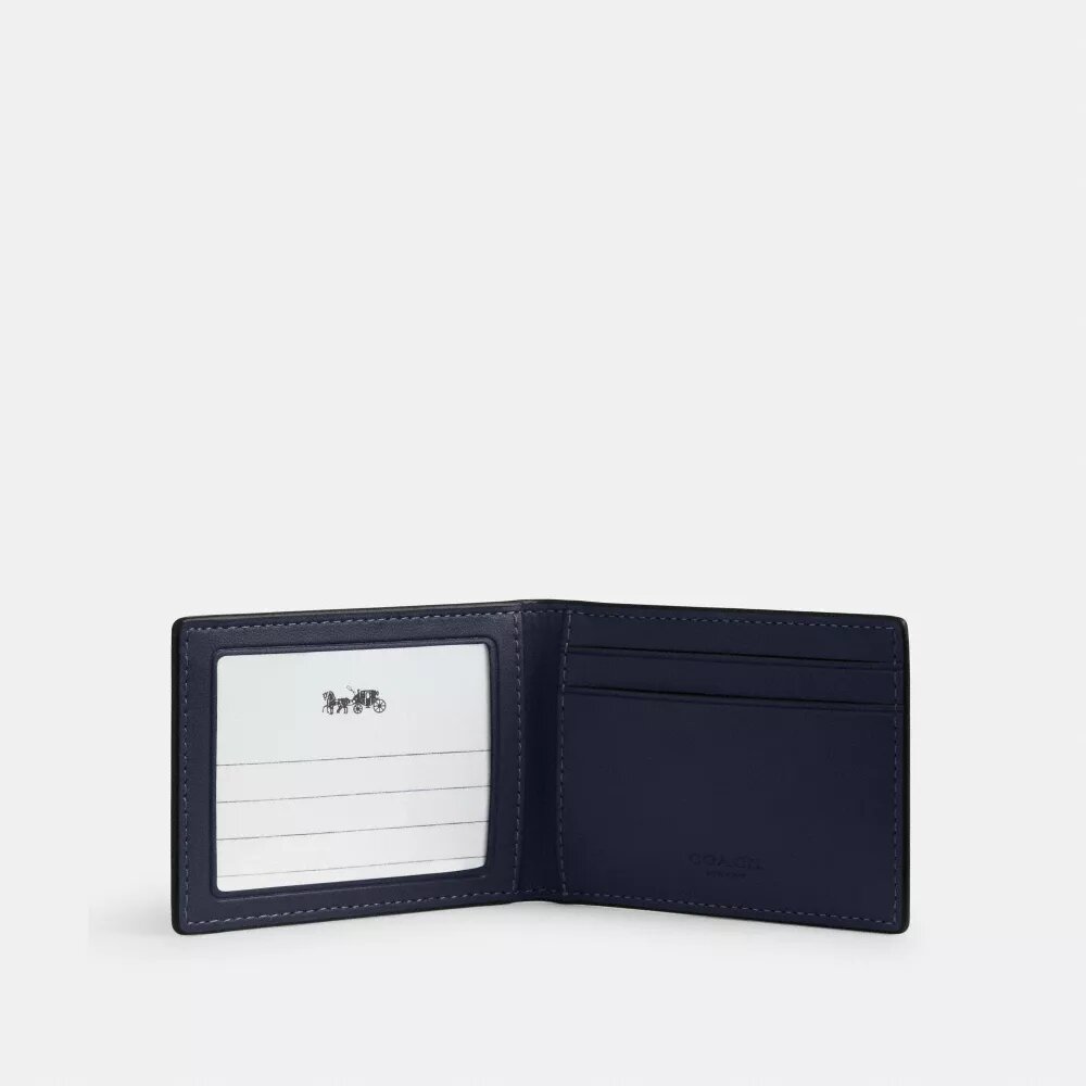 Portefeuille compact en Signature Canvas