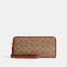 Portefeuille Continental incontournable en Signature Canvas