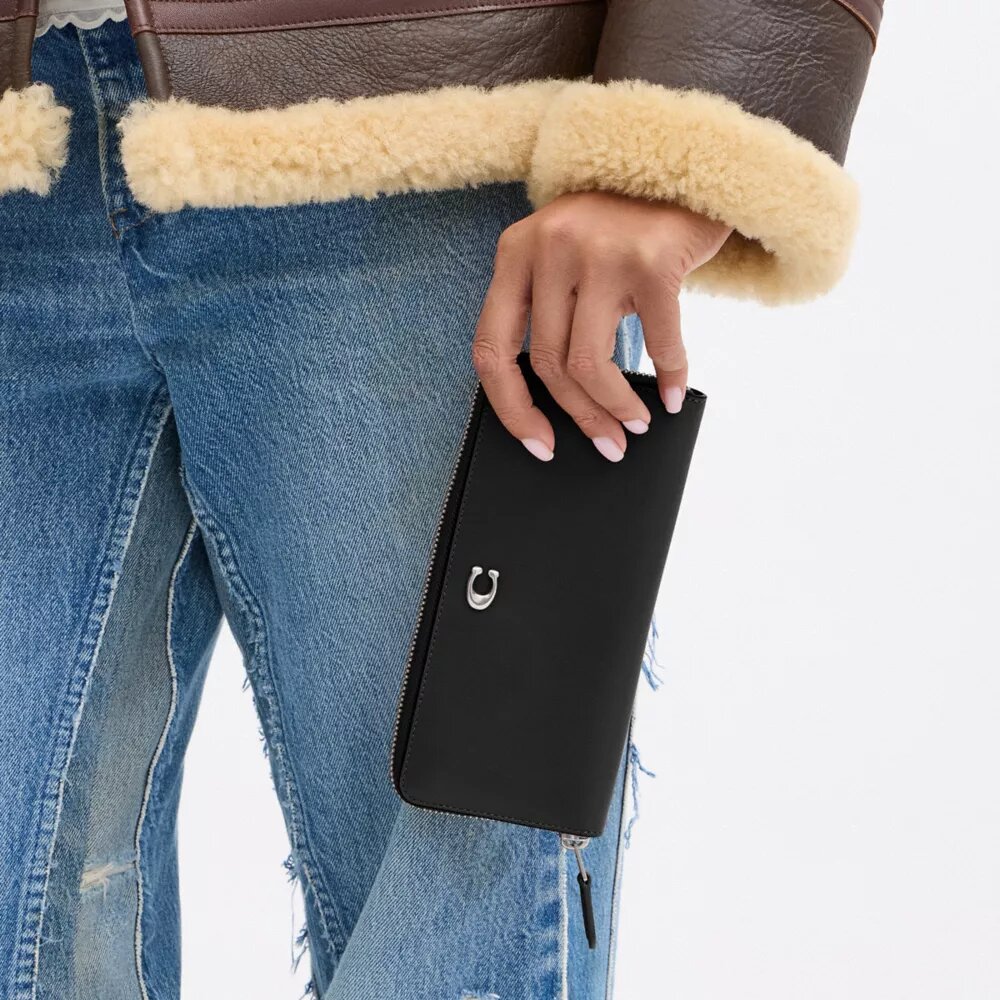 Portefeuille Essential Slim à fermeture éclair en accordéon