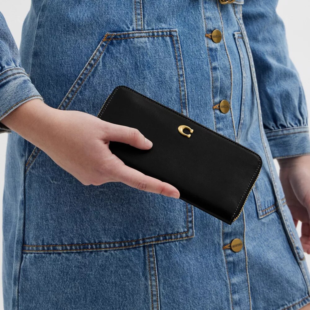Portefeuille Essential Slim à fermeture éclair en accordéon