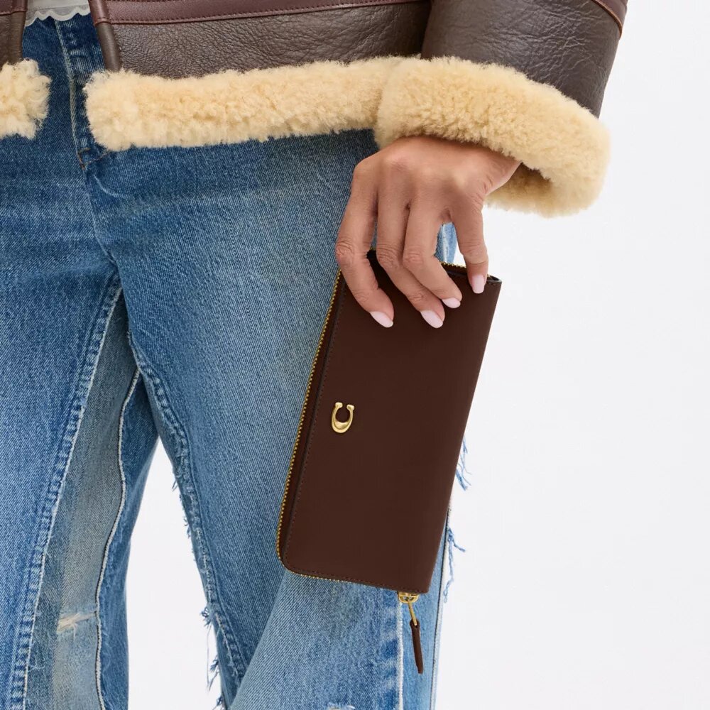 Portefeuille Essential Slim à fermeture éclair en accordéon