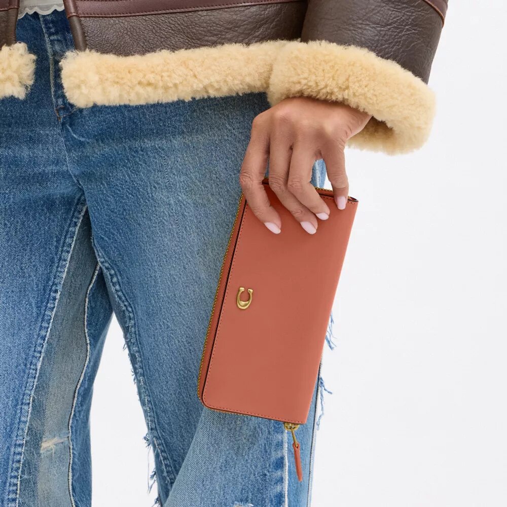 Portefeuille Essential Slim à fermeture éclair en accordéon