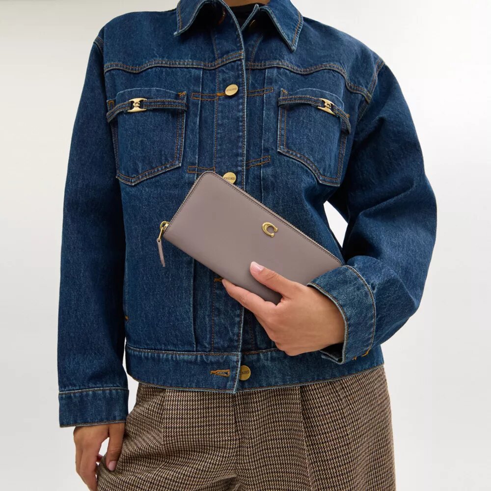 Portefeuille Essential Slim à fermeture éclair en accordéon