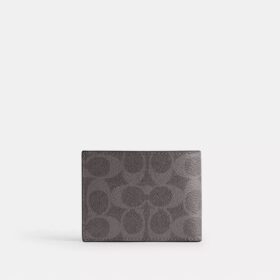 Portefeuille fin en Signature Canvas