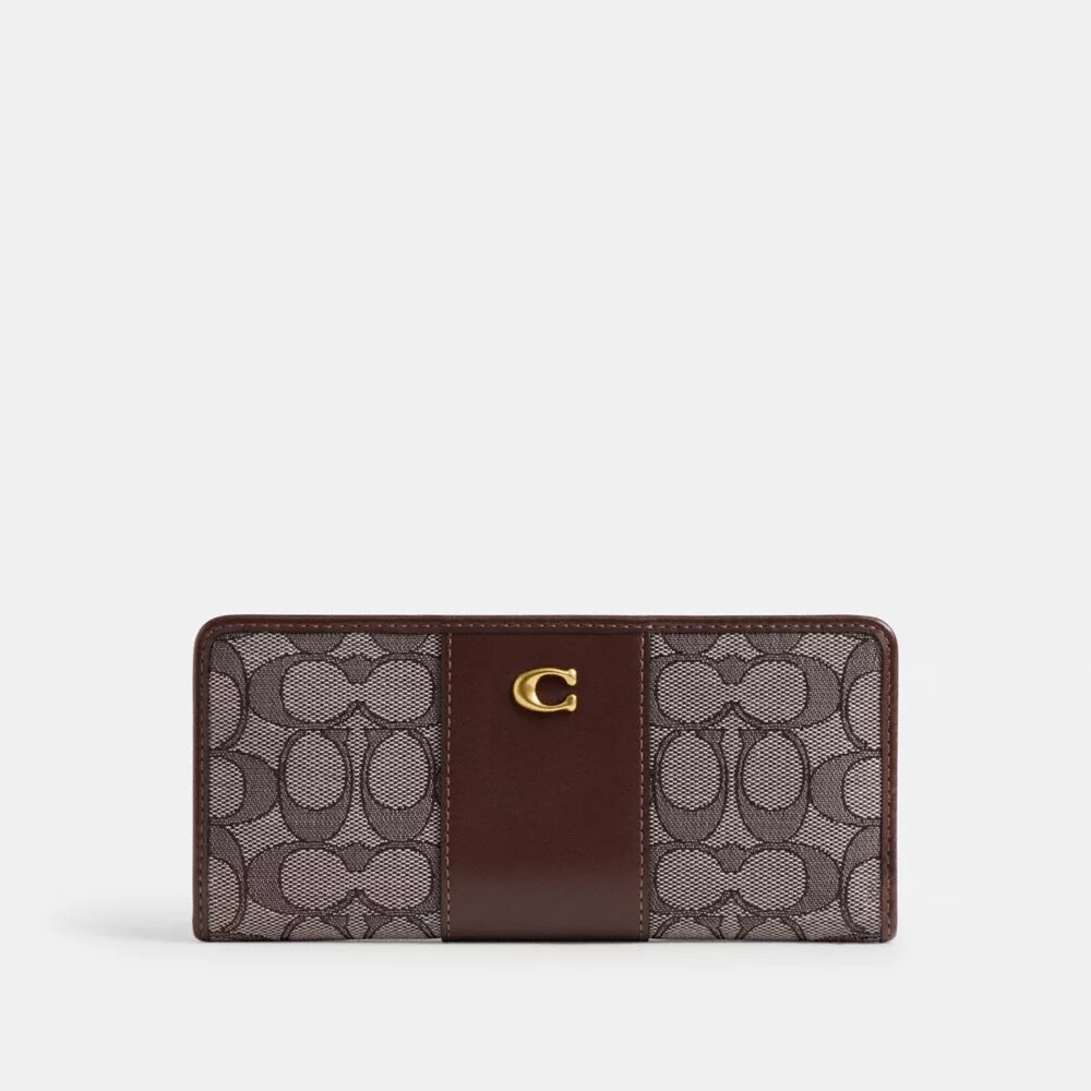 Portefeuille fin Essential en jacquard emblématique