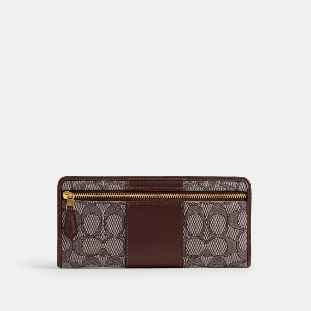 Portefeuille fin Essential en jacquard emblématique