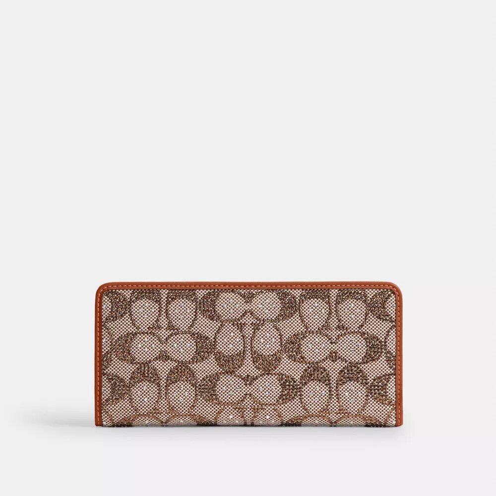 Portefeuille fin Essential en jacquard Signature Crystal