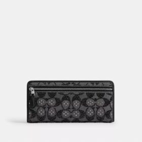 Portefeuille fin Essential en jacquard Signature Crystal