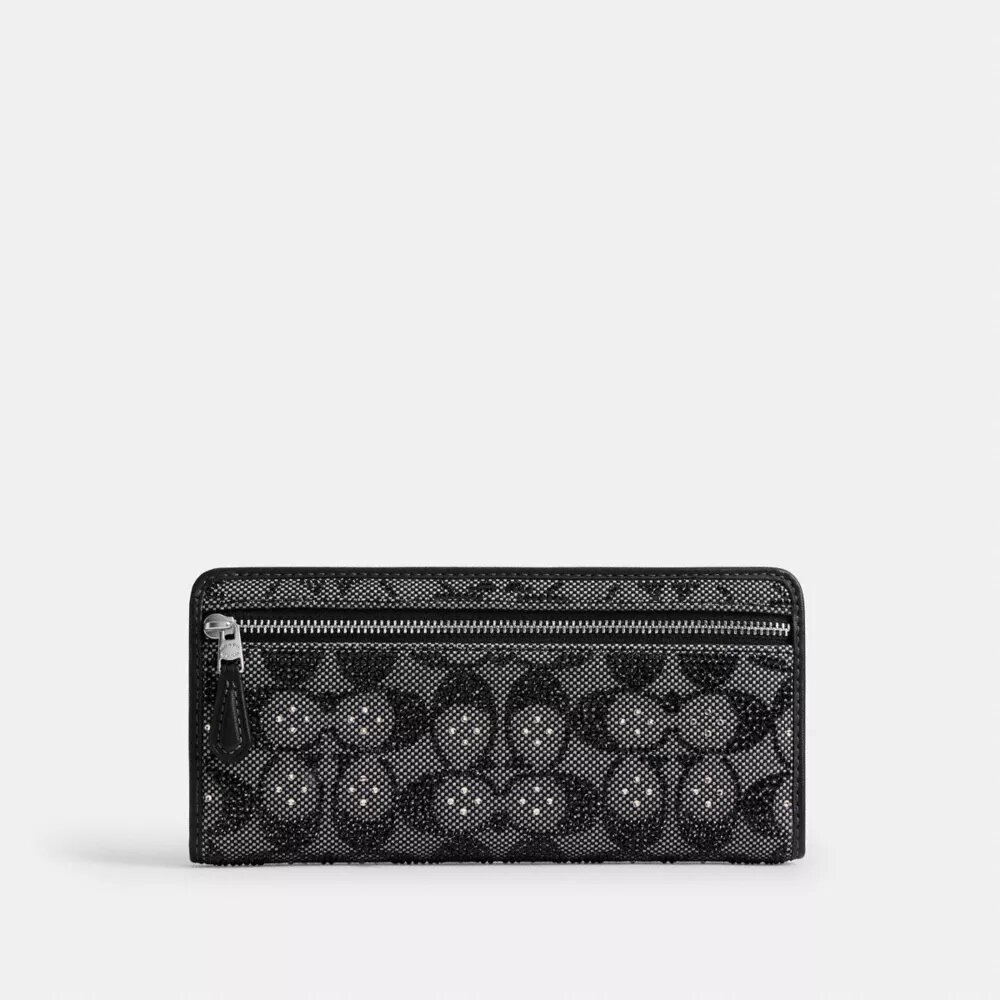 Portefeuille fin Essential en jacquard Signature Crystal