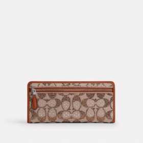 Portefeuille fin Essential en jacquard Signature Crystal
