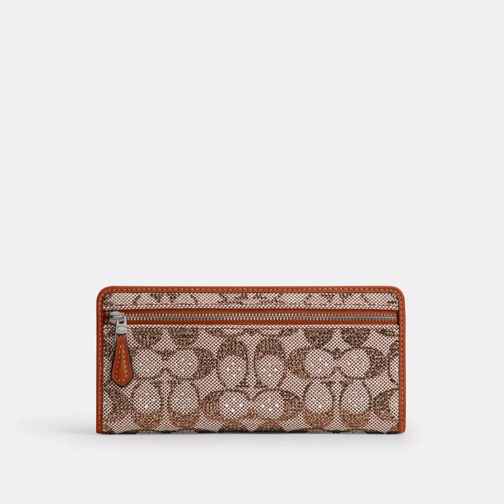 Portefeuille fin Essential en jacquard Signature Crystal