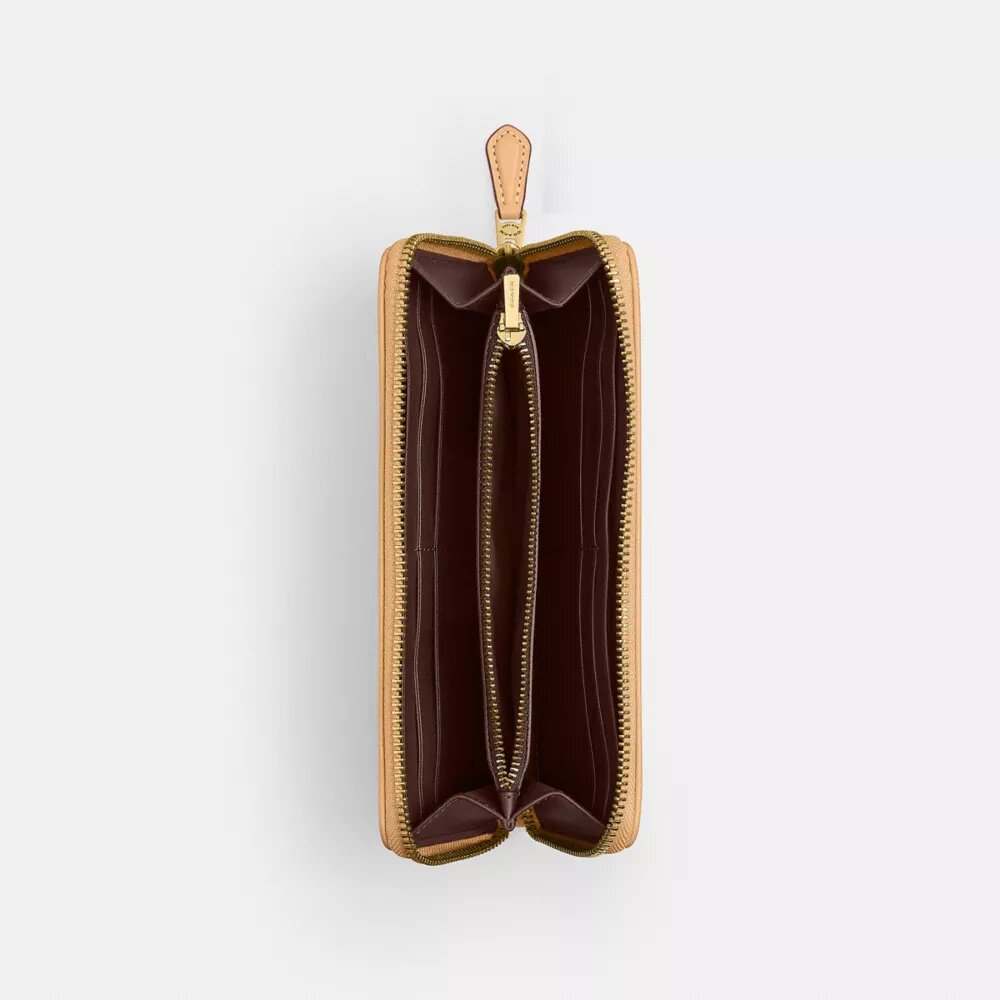 Portefeuille fin à fermeture éclair en accordéon « Essential » en jacquard signature
