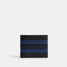 Portefeuille Id en Signature Canvas avec rayures « Varsity »