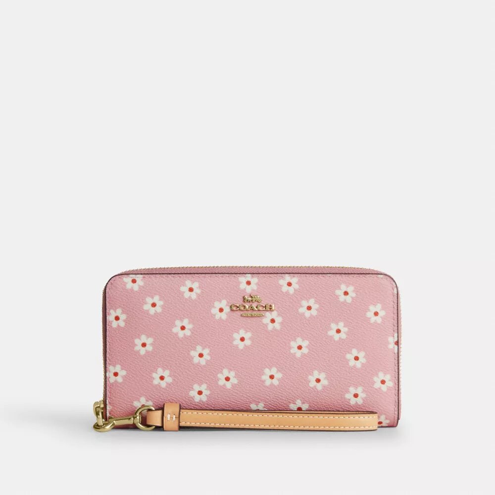 Portefeuille long à fermeture éclair sur tout le pourtour avec imprimé floral