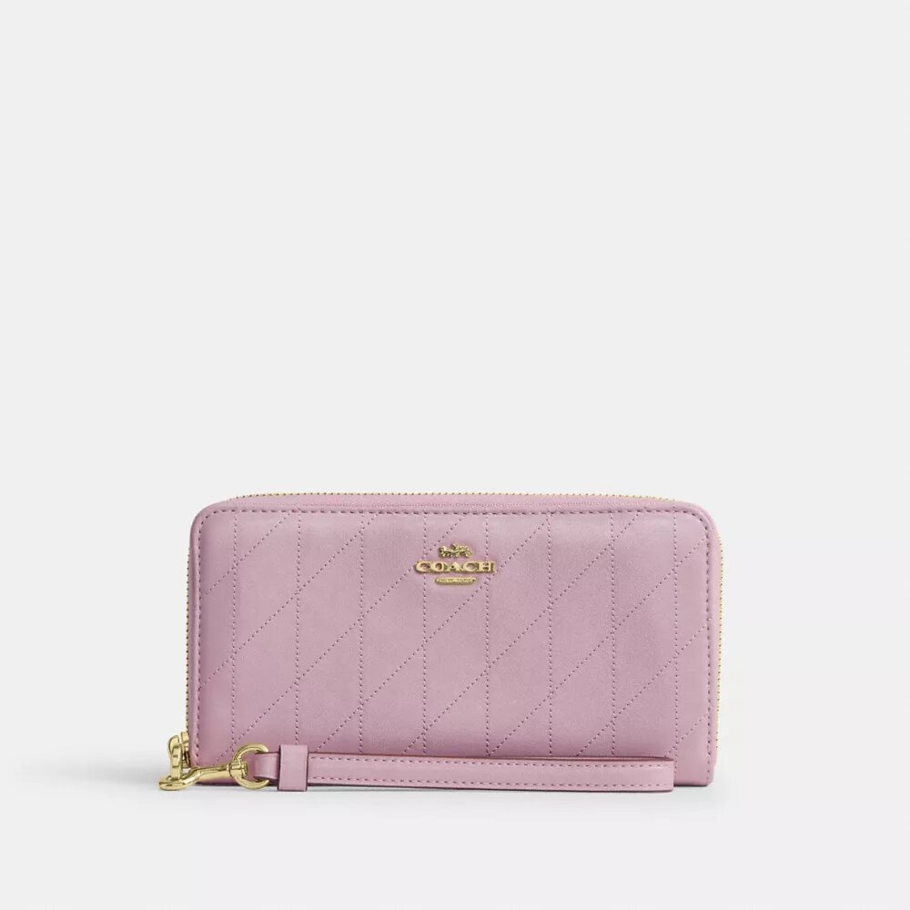 Portefeuille long à fermeture éclair sur tout le pourtour avec matelassage