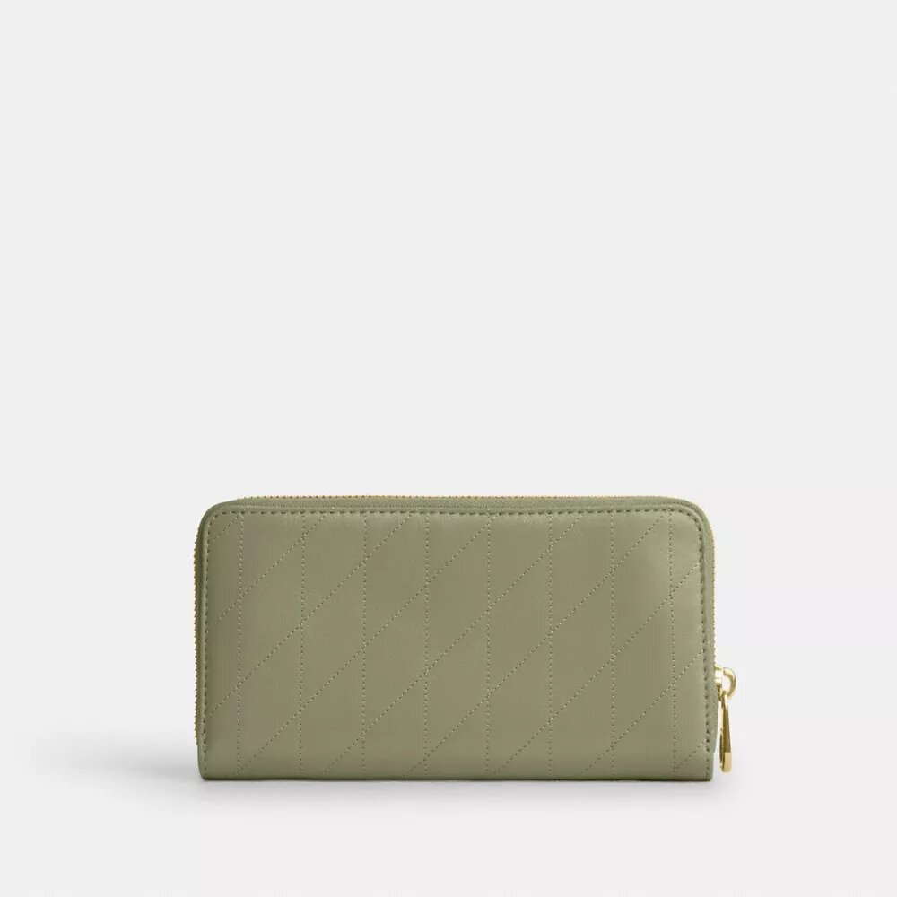 Portefeuille long à fermeture éclair sur tout le pourtour avec matelassage