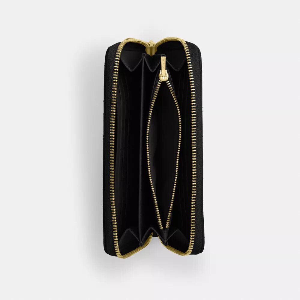 Portefeuille long à fermeture éclair sur tout le pourtour avec matelassage