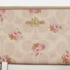 Portefeuille long à fermeture éclair sur tout le pourtour en Signature Canvas à imprimé floral