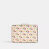 Portefeuille moyen à fermeture éclair d’angle avec imprimé floral
