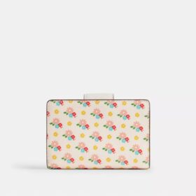 Portefeuille moyen à fermeture éclair d’angle avec imprimé floral
