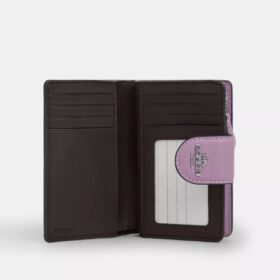 Portefeuille moyen à fermeture éclair d’angle en cuir emblématique