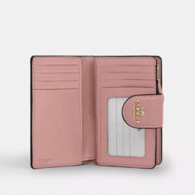 Portefeuille moyen à fermeture éclair d’angle en cuir emblématique