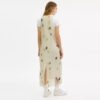 Robe ballon en organza imprimé