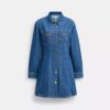 Robe en denim à manches longues en coton biologique