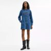 Robe en denim à manches longues en coton biologique