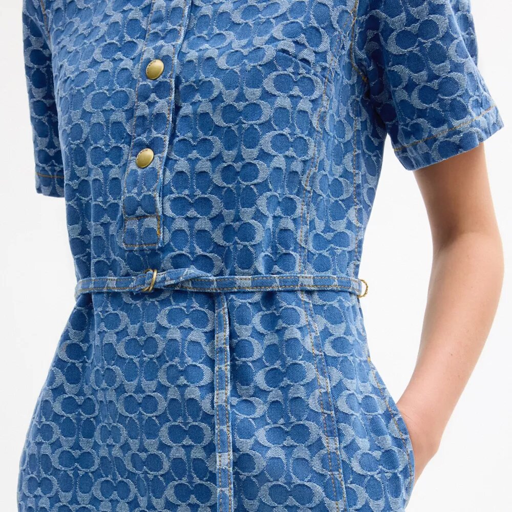 Robe en denim Signature en coton biologique