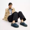 Sabots à plateforme en C sculptés en denim « Loved »