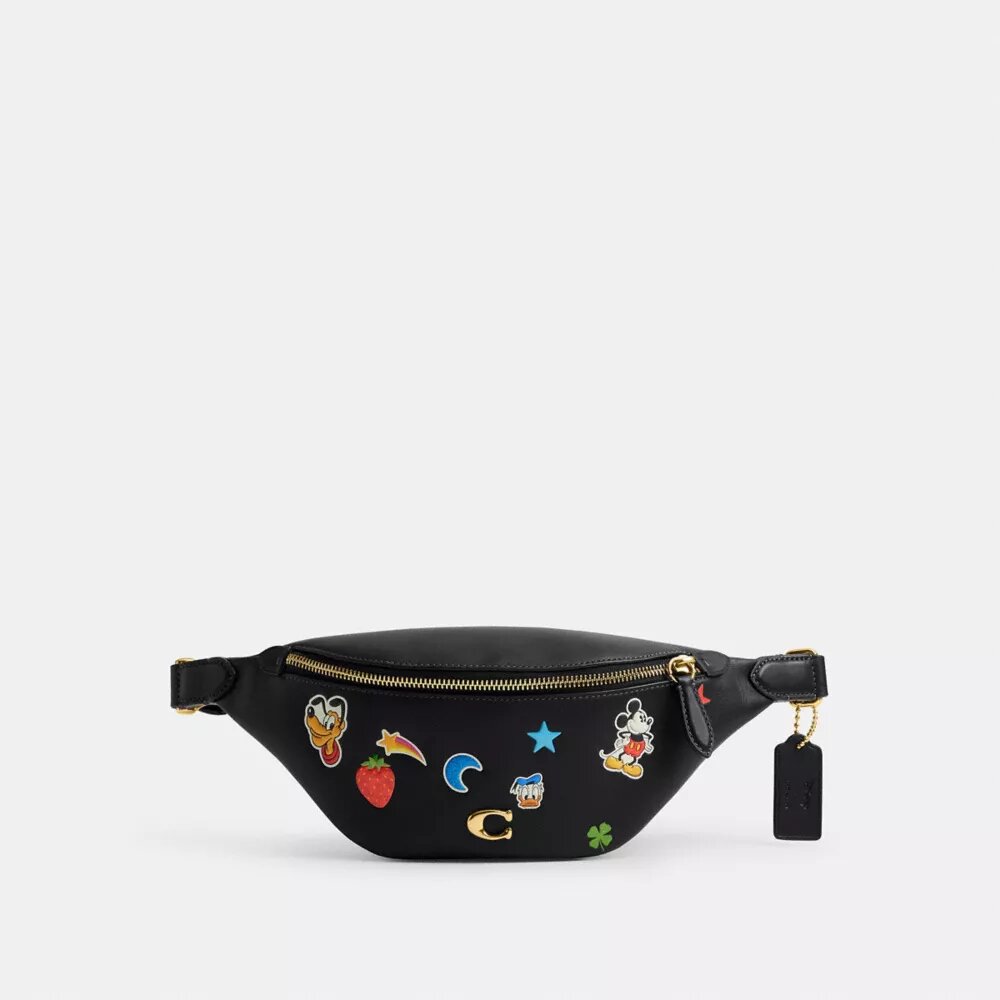 Sac banane Disney X Coach Charter 7 avec imprimé autocollants