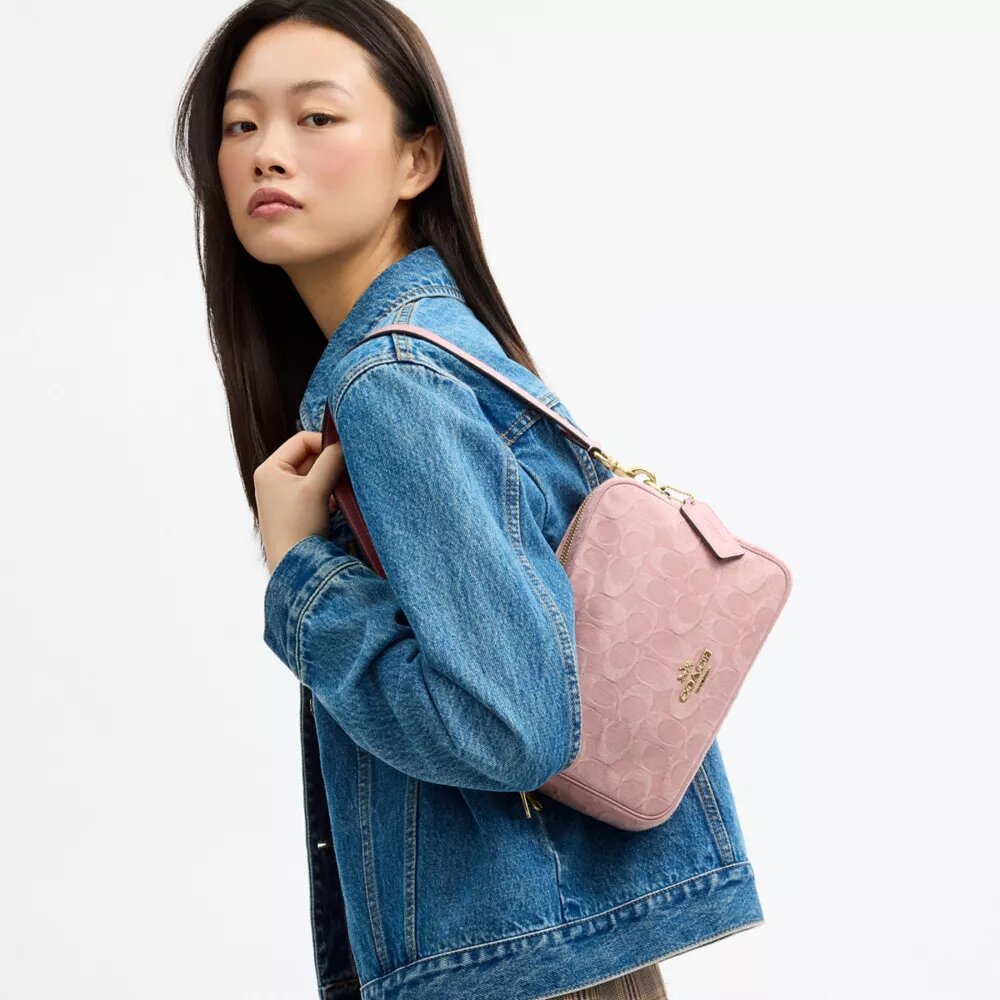 Sac bandoulière Carey en denim emblématique