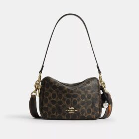 Sac bandoulière Carey en Signature Canvas avec Charms
