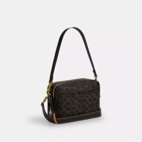 Sac bandoulière Carey en Signature Canvas avec Charms