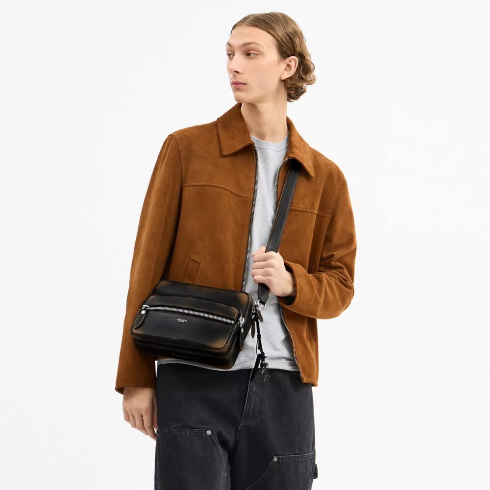 Sac bandoulière Dakota en cuir patiné